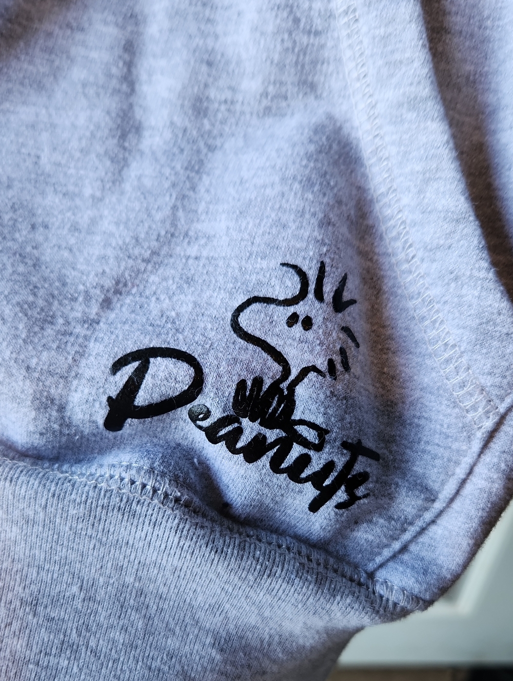 Women's Peanuts Heather Gray Hoodie Size M - Picture 4 of 7